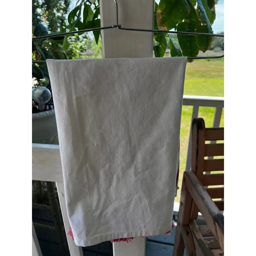 Anthropologie Mia Charro Embroidered Koala Animal Dish Towel 100% COTTON